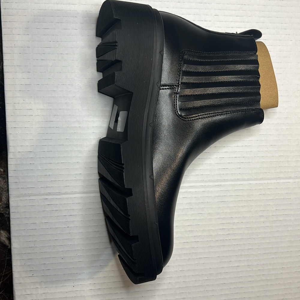 New women’s Ready Salted Black boots, man made material